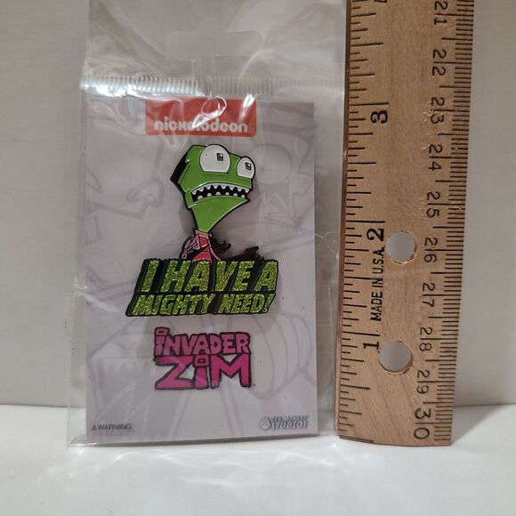 Invader Zim I Have A Mighty Need Enamel Pin Official Collectible Badge Figure - Picture 2 of 2